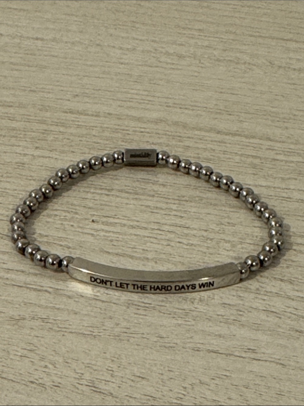 mint&lily Don't Let The Hard Days Win Beaded Inspire Bracelet 7.5” EUC - Picture 3 of 5